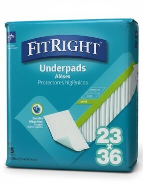 FitRight Underpads for Beds & Furniture Protection - 23 x 36